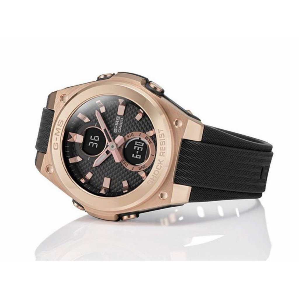 Casio Baby G G-MS Black Gold Rubber Band