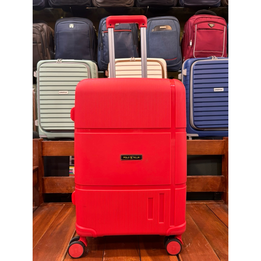 Koper hardcase PP(poly polyene) Polo villa ukuran 22 inci anti pecah tahan air Roda 360 mutar