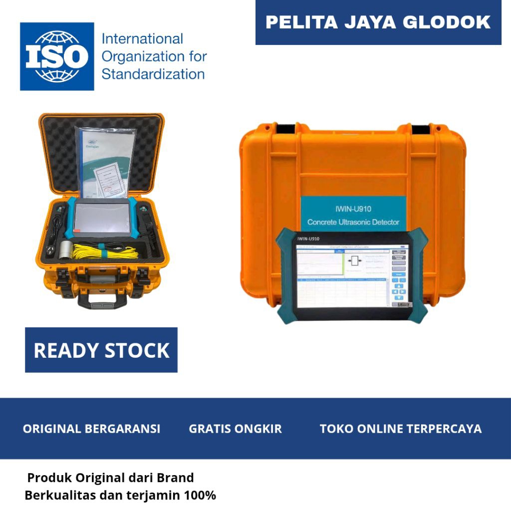 Ultrasonic Pulse Velocity UPV Tester Concrete Structure Compressive Strength Crack IWIN U910 Depth D