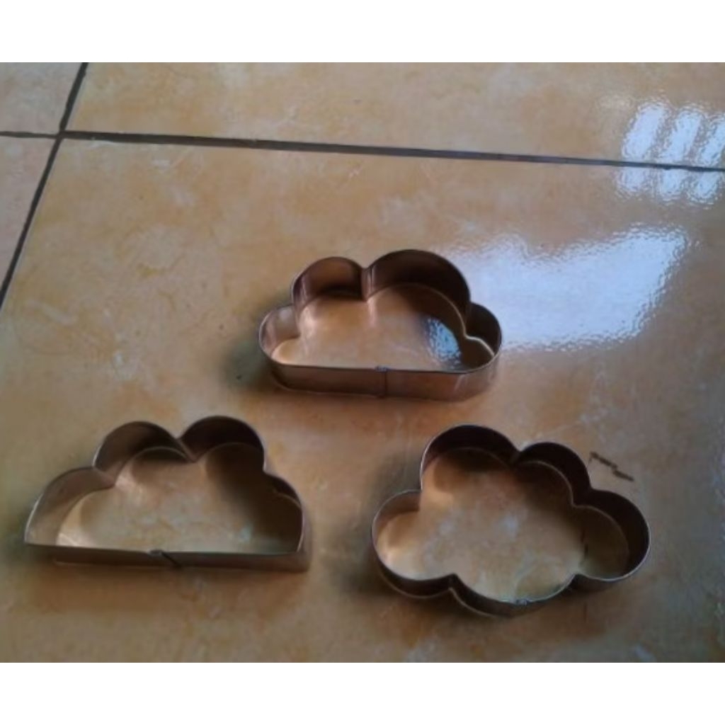 cokies Cutter fondant bentuk awan / cetakan roti awan / cetakan kue kering cetakan kue Nastar cetaka