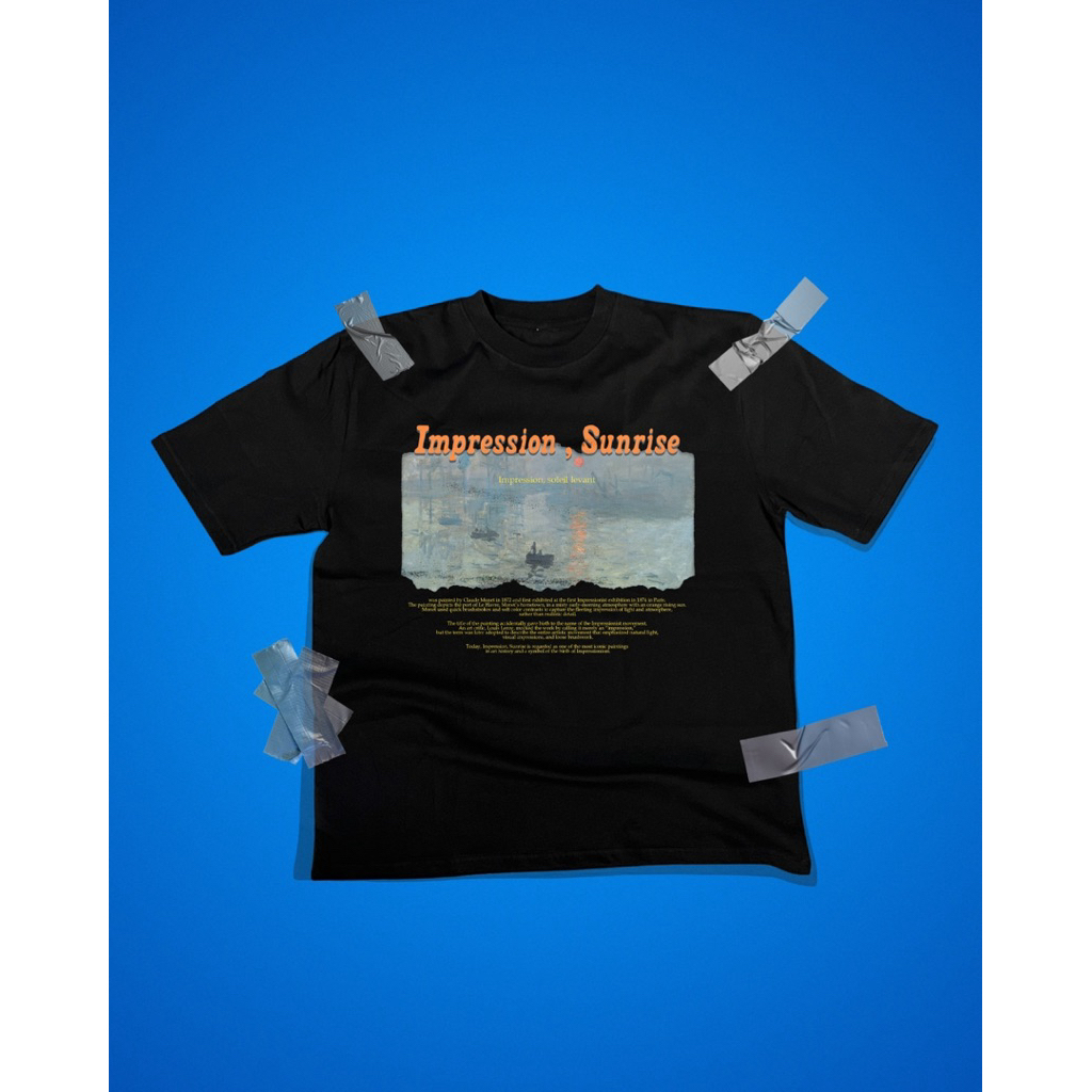 MODE IST KUNST IMPRESSION, SUNRISE OVERSIZE TEE BAJU KAOS ART PRIA WANITA COTTON COMBED 24s