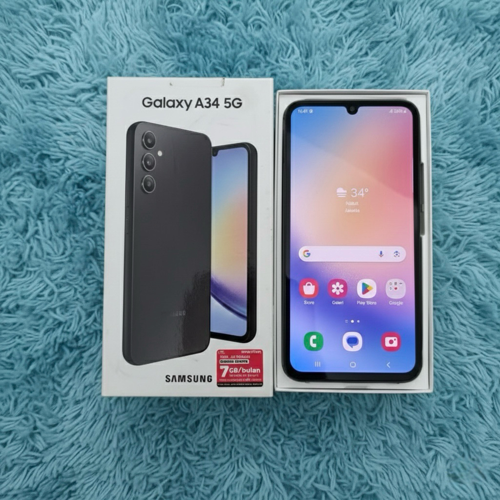 Samsung Galaxy A34 5G 256Gb SEIN Second Original Ex Garansi Resmi Murah Kualitas Terbaik / Hp Androi