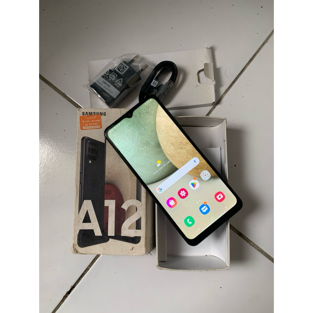 samsung a12 ram 6/128 fullset second orian - hp second samsung a12 ram 6/128 fullset orian