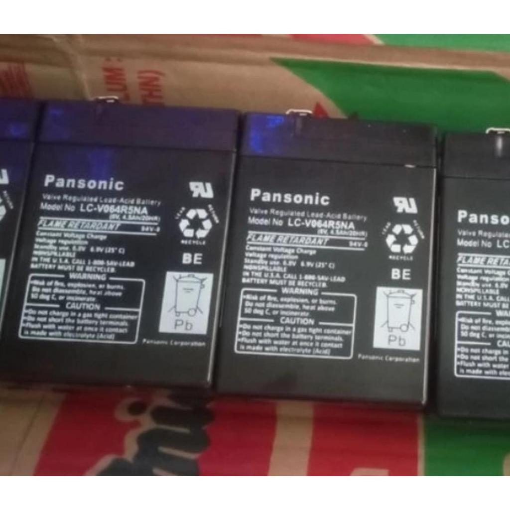 promo baterai panasonic kw 6 volt 4.5ah buat lampu emergency pcmelektrob9090
