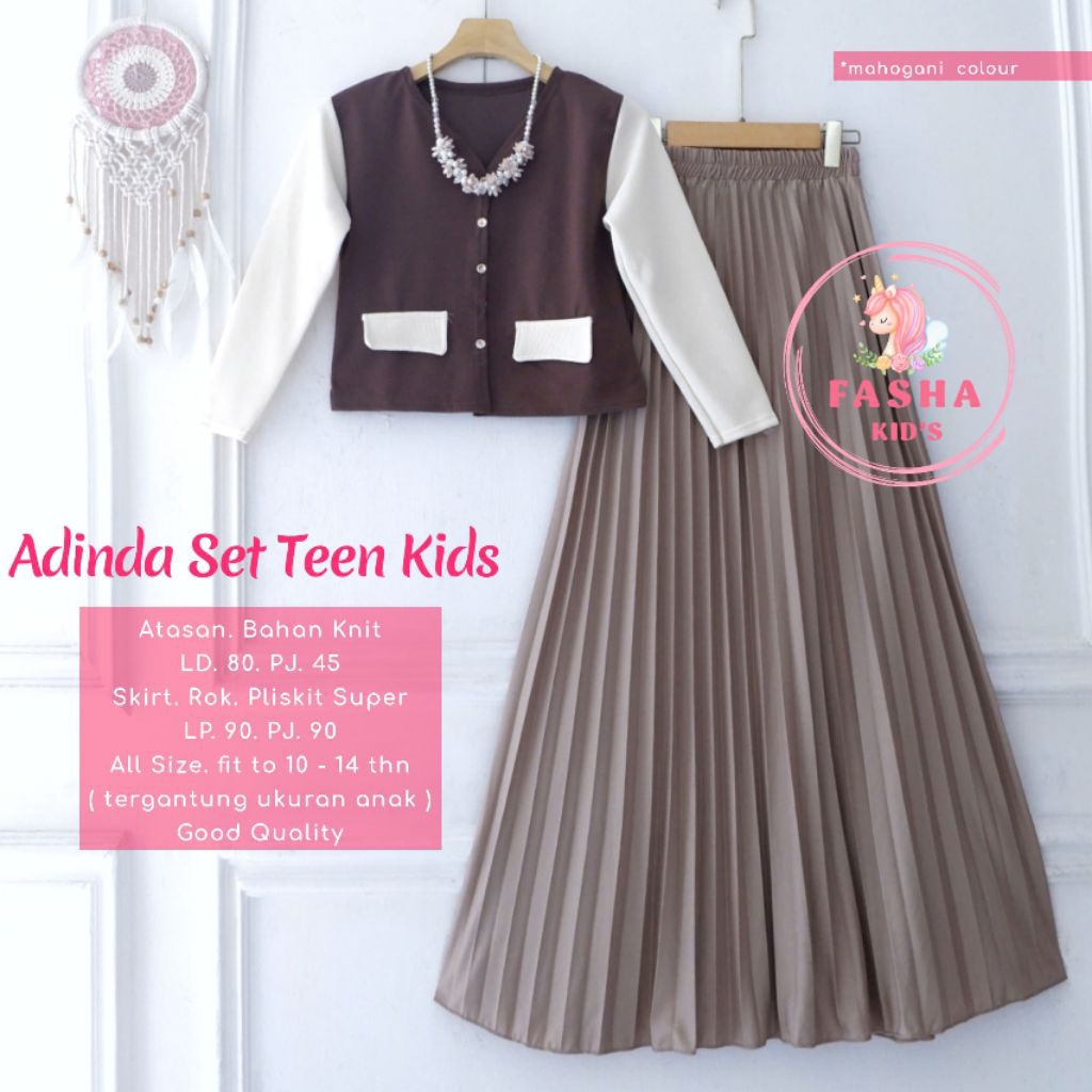 Fasha Kids - Adinda Set Rok Anak 10-14 tahun