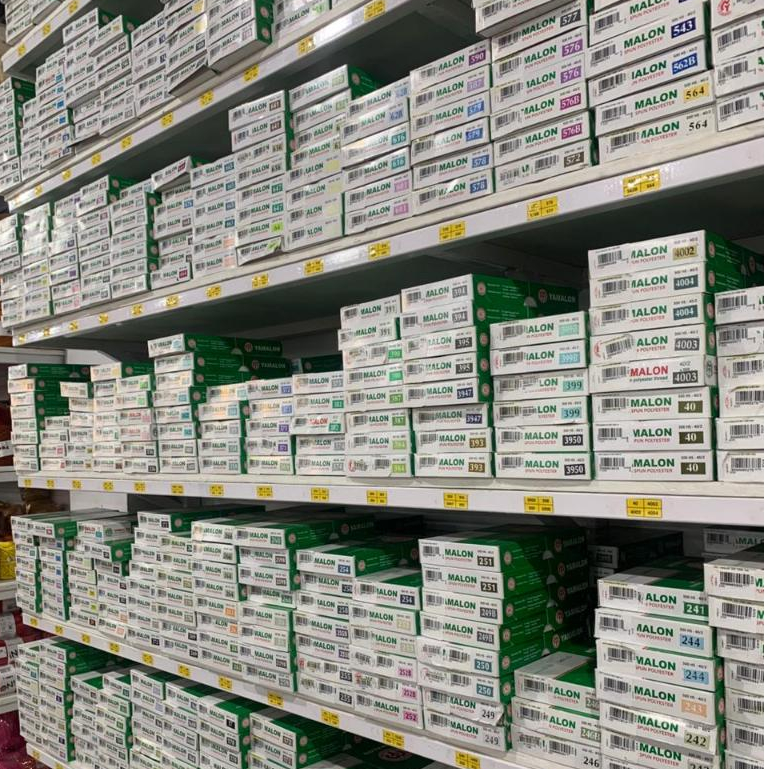 BENANG JAHIT YAMALON 500 YARD WARNA WARNI/ 1 LUSIN ISI 12 BENANG YAMALON/BENANG JAHIT YAMALON LENGKA