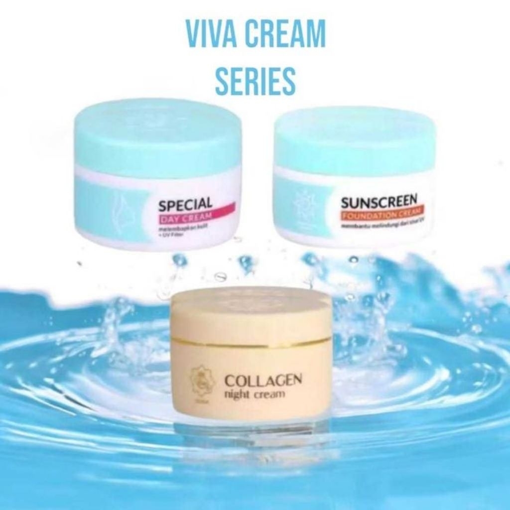 Paket Krim Wajah Viva Perawatan Siang Malam - Melembapkan, Mencerahkan, Anti Penuaan