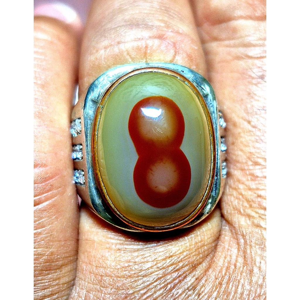 Natural batu akik angka 8