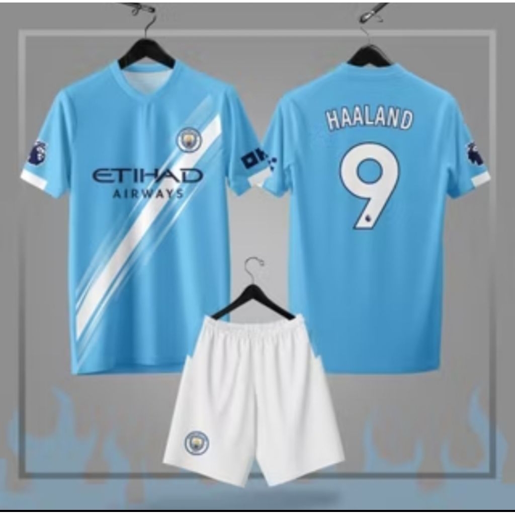 Jersey Anak Manchester City Home (Haaland) Dryfit Full Printing