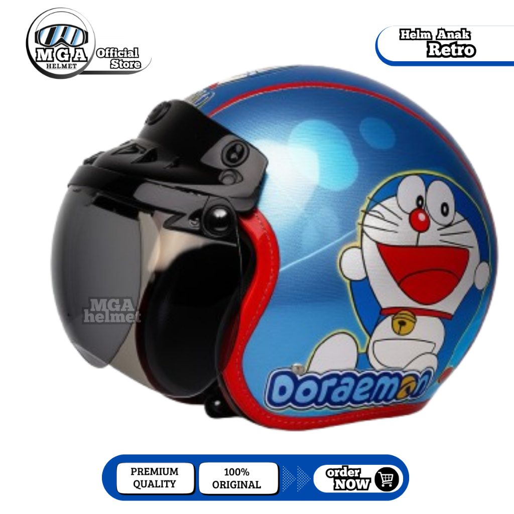 helm anak bogo karakter cewek cowok/ helm motor anak untuk usia 2-6 tahun