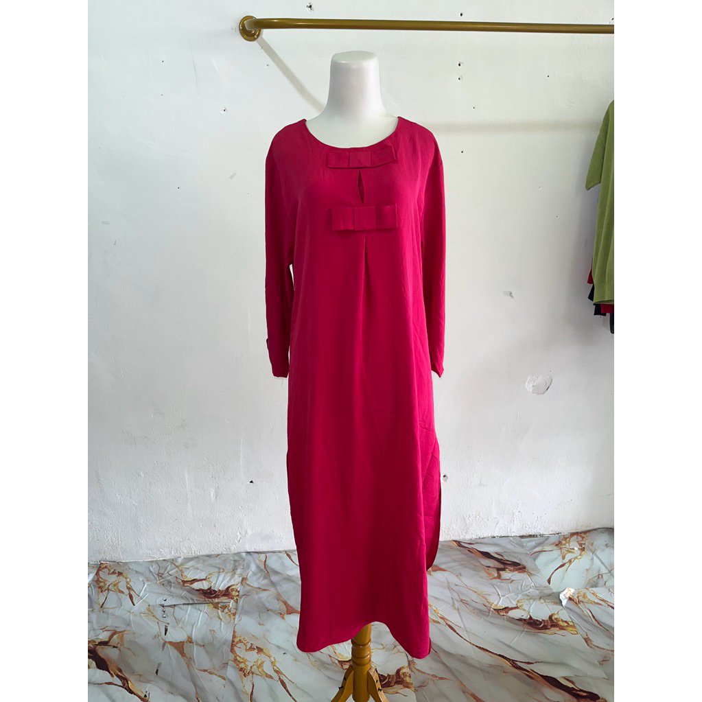 Tunik gamis pink fanta