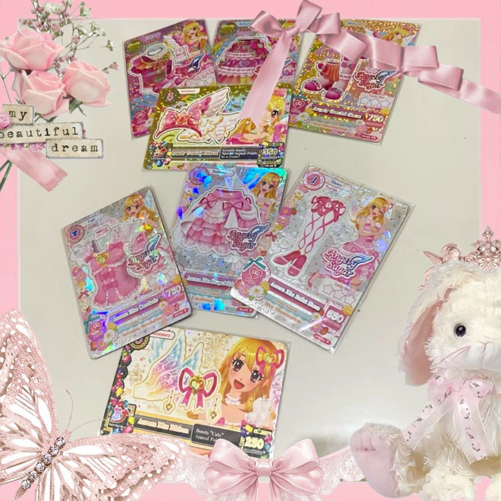 BOOKED [OFFICIAL] BULK SALE BUNDLE KARTU AIKATSU ICHIGO HOSHIMIYA PREMIUM AURORA KISS & ANGELY GEMIN