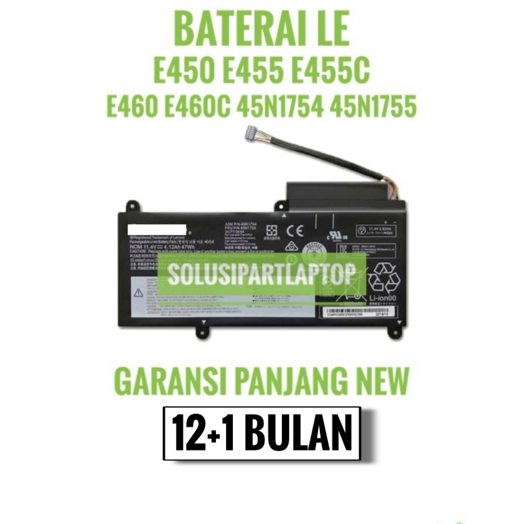 BATERAI THINKPAD E450 E450C E460 E460C 45N1754