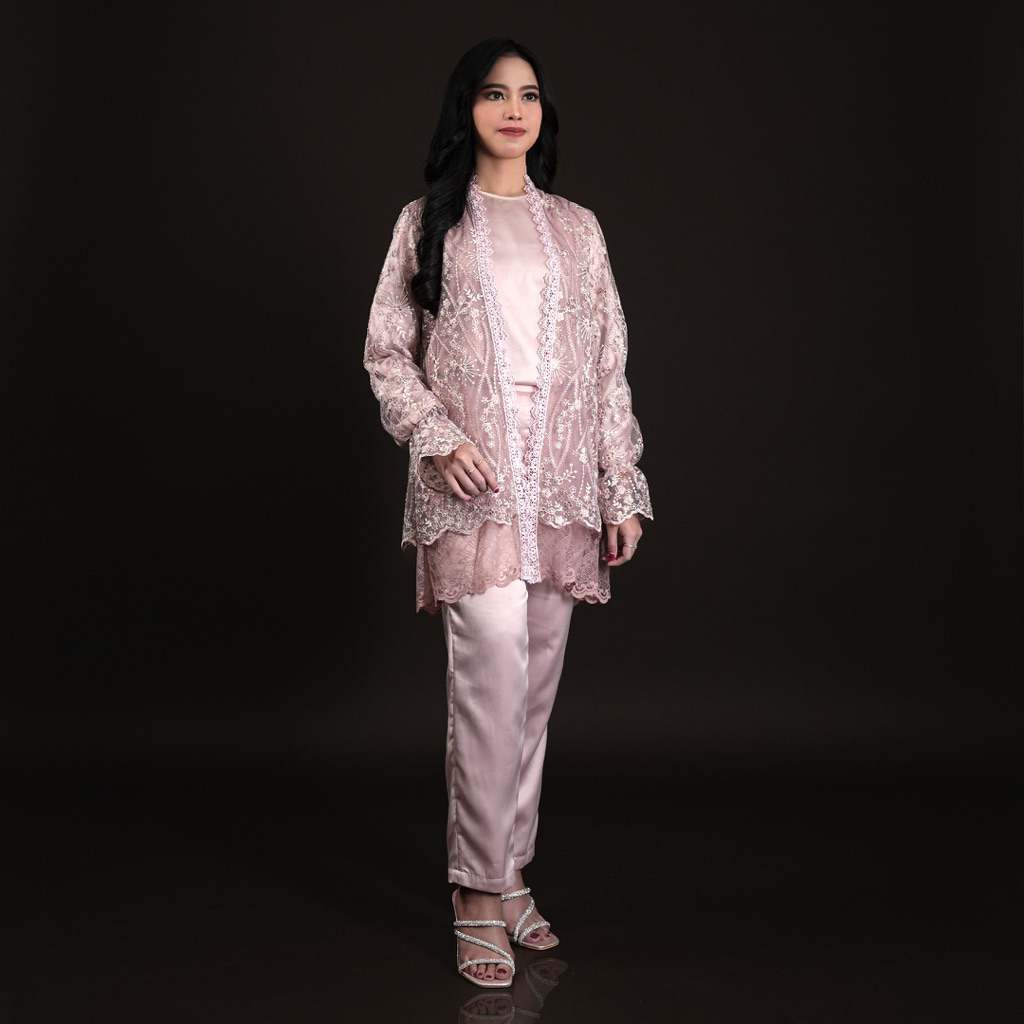 KATAQILA OUTER PREMIUM TILE BROKAT CHANTILY “CHAVA” DUSTY PINK