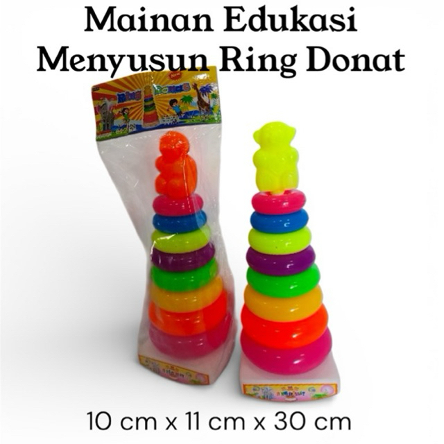 HKF Grosir Mainan Edukasi Anak Menyusun Donat Beruang RD 138 JUMBO HA