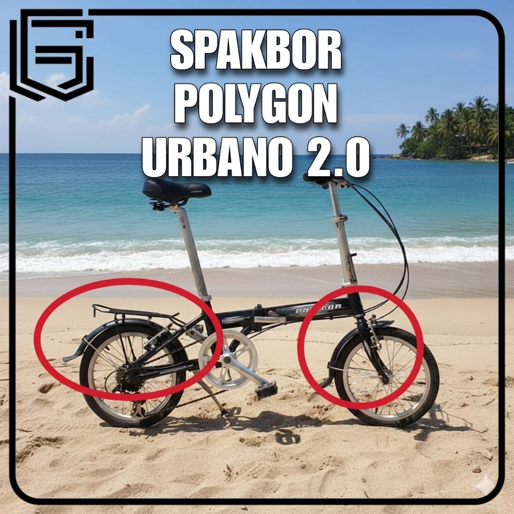 Spakbor Seli Sepeda Lipat Polygon Urbano 2.0 Original Copotan Selebor