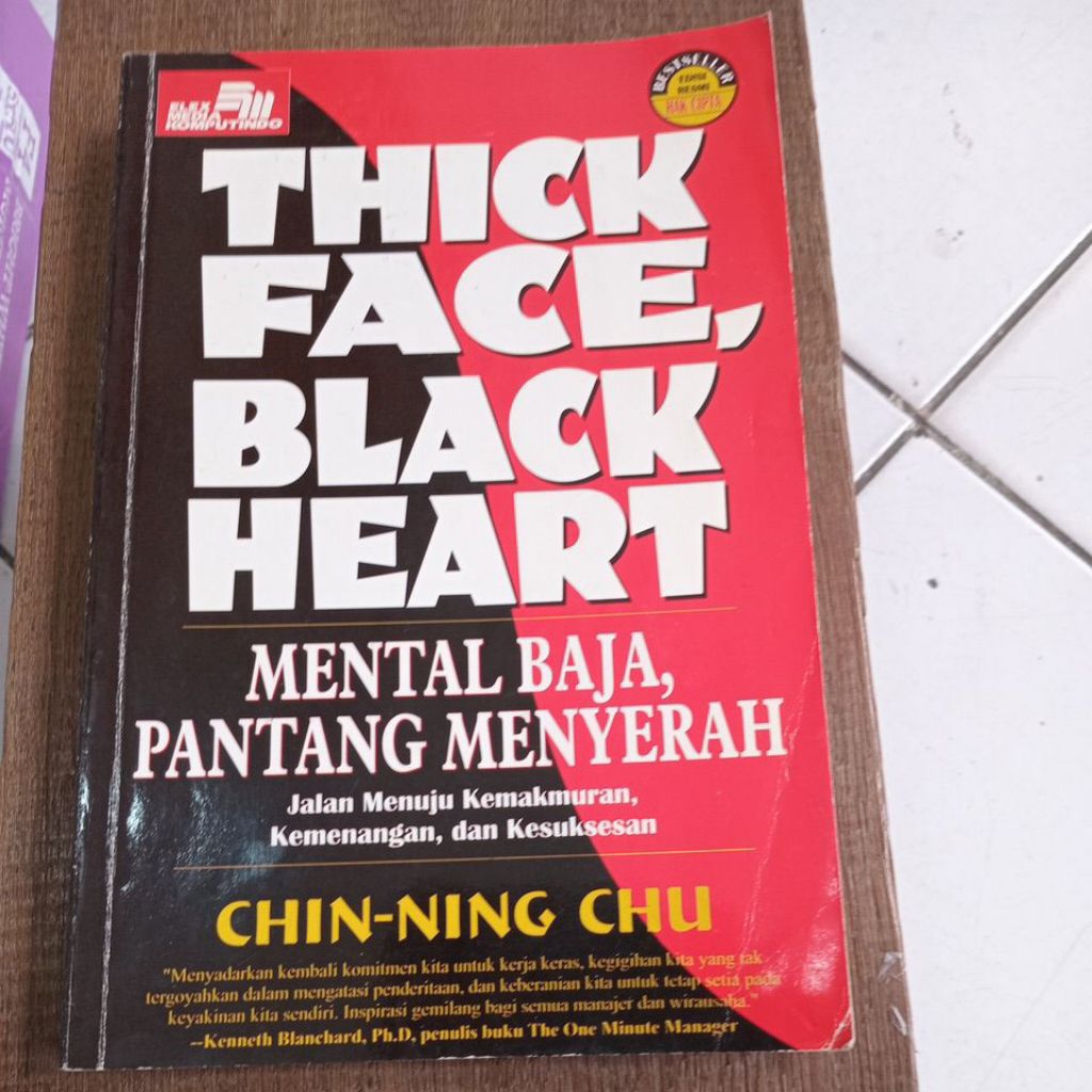BUKU THICK FACE BLACK HEART MENTAL BAJA PANTANG MENYERAH SECOND ORIGINAL