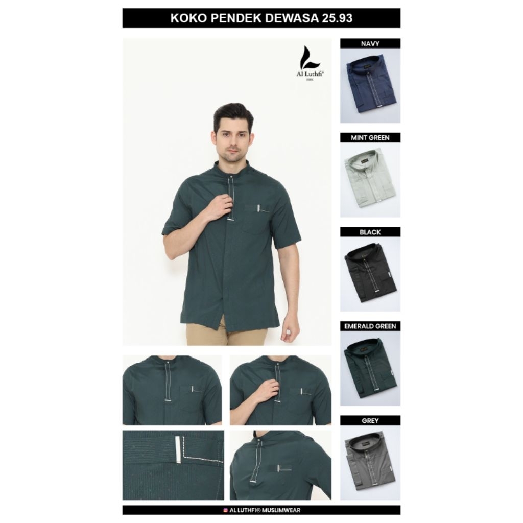 BAJU KOKO PRIA DEWASA KOKO AL LUTHFI KOKO KATUN PREMIUM KOKO JUMBO