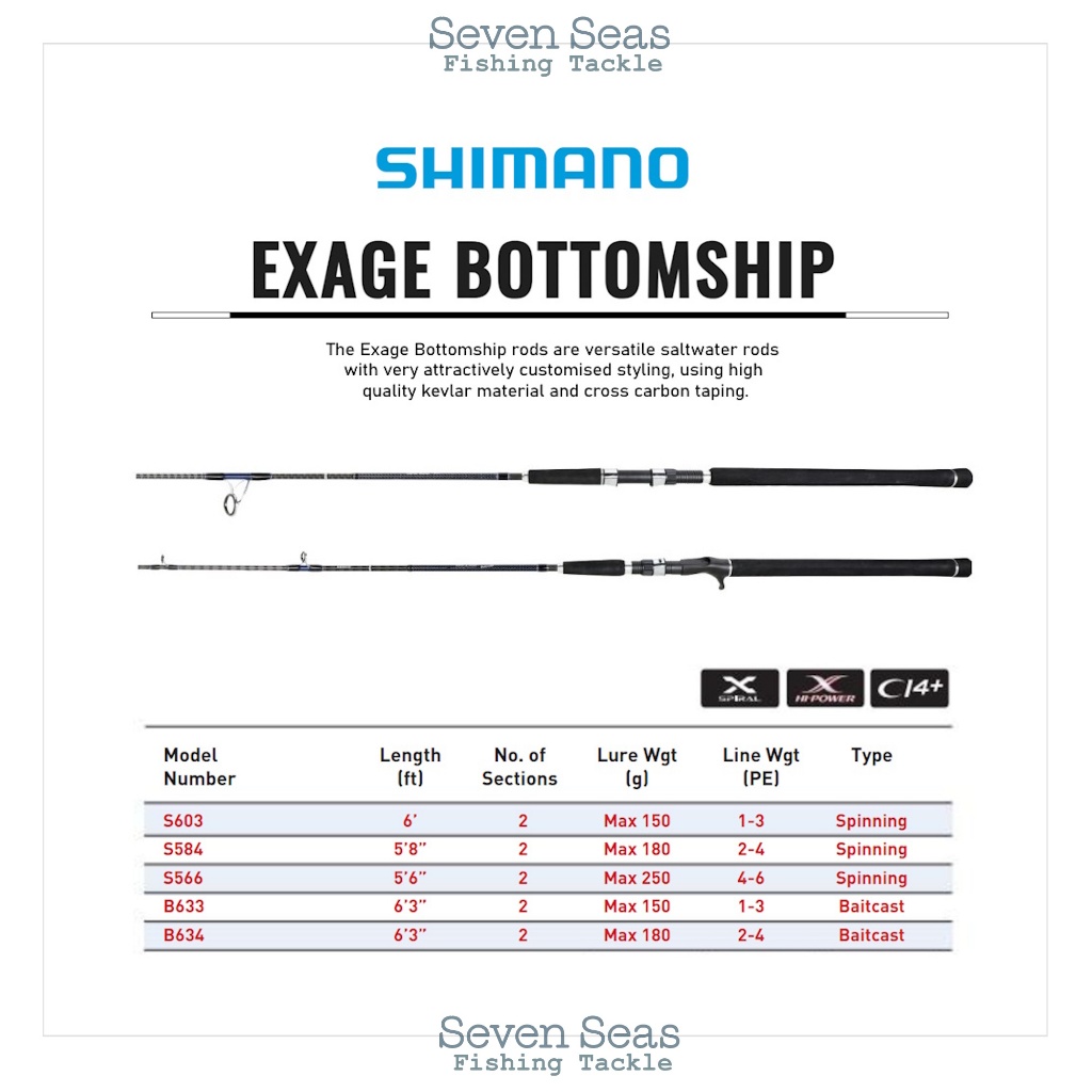 Shimano Joran Pancing Exage Bottomship Jigging Rod