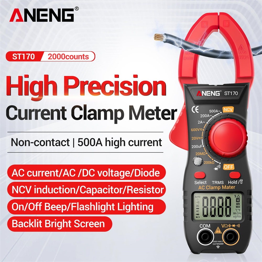 Aneng ST170 Digital Clamp Multimeter Tang Ampere Voltage Original