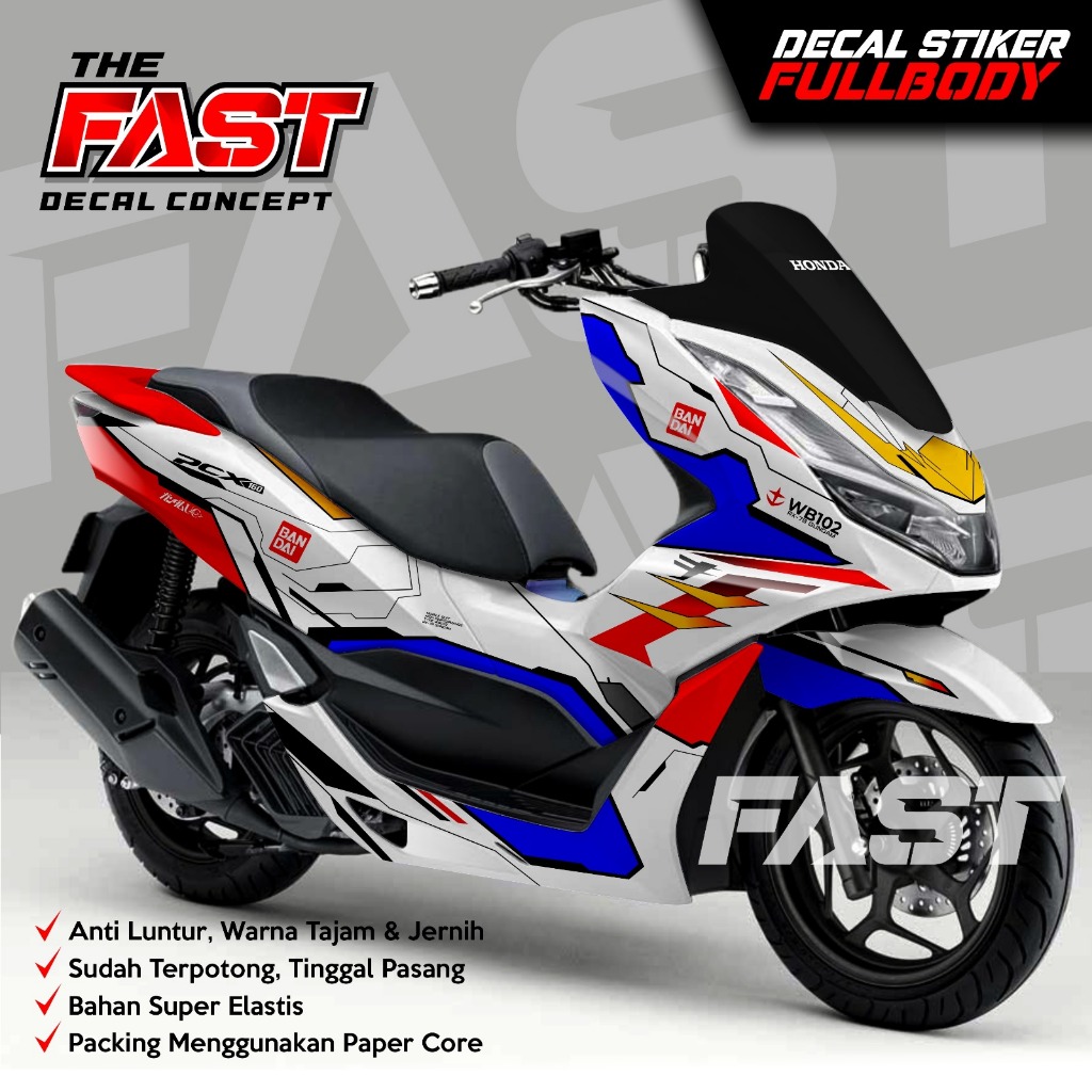 Sticker Decal Motor Honda PCX 160 Full Body Gundam