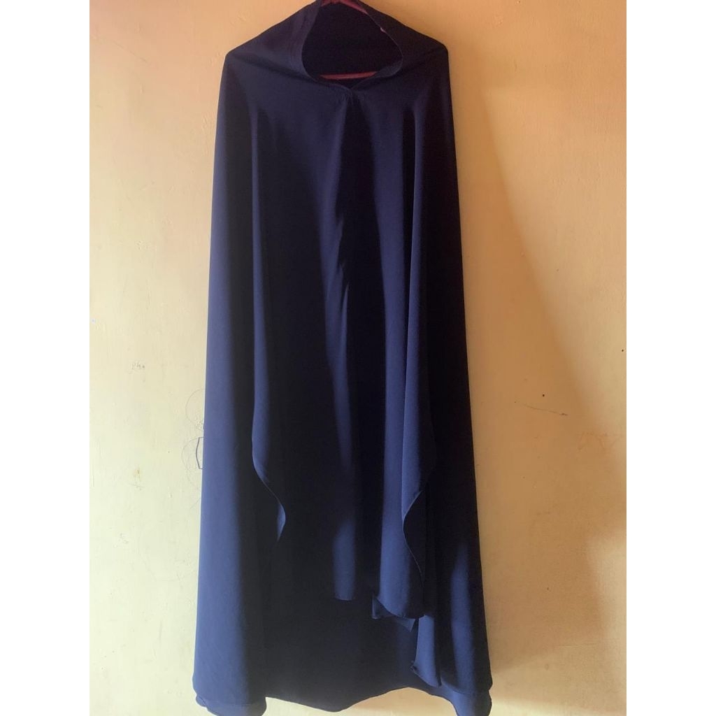 Preloved khimar handsplit jetblack khayra