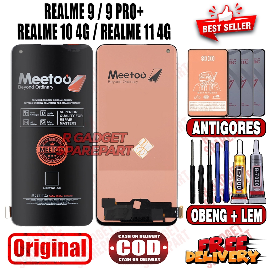 Lcd Touchscreen REALME 9 / REALME 9 PRO+ / REALME 10 4G / REALME 11 4G Original MEETOO Lcd Fullset