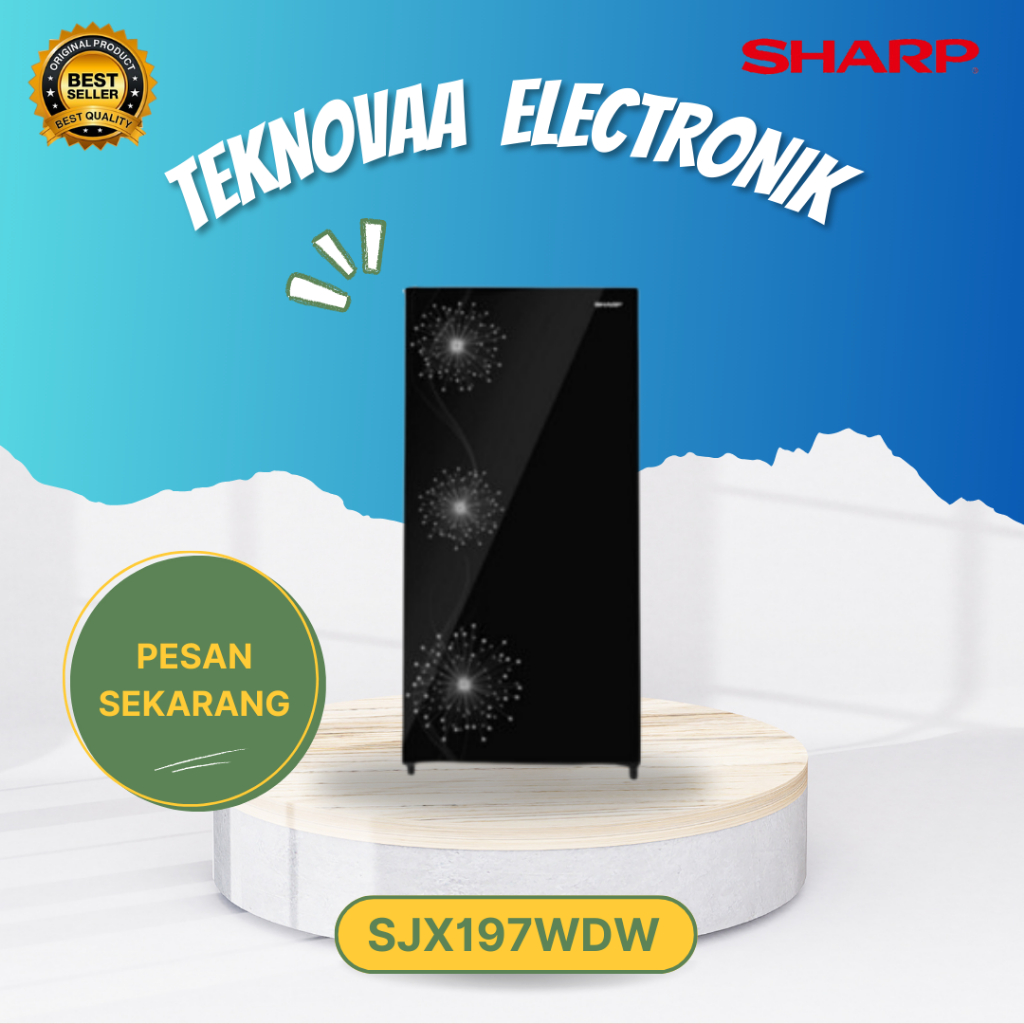 SHARP KULKAS 1 PINTU SJ-X197W DW 185Liter SJX 197WDW