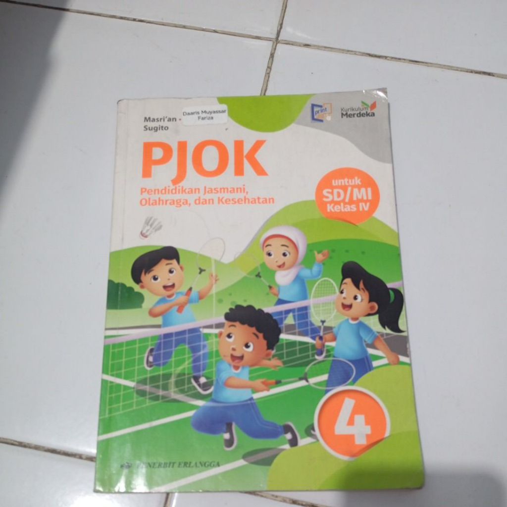 BUKU PJOK KELAS 4 SD ERLANGGA KURIKULUM MERDEKA