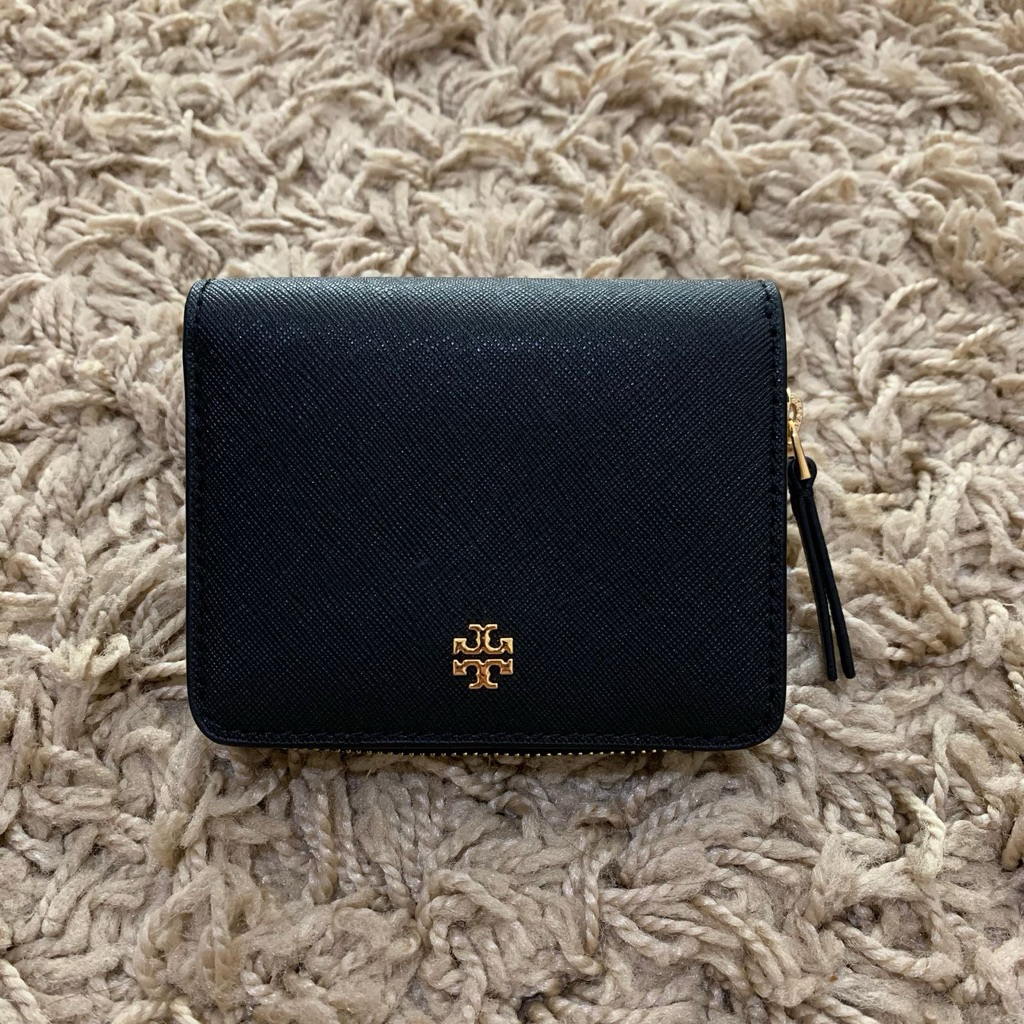 tory burch emerson mini wallet black