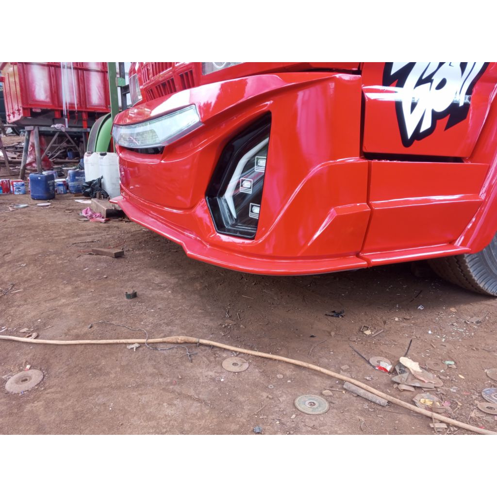 Bemper depan truk elf macan lampu jb5 (bemper saja)