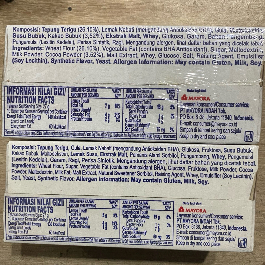 Brothoaly 1Box Sandwich Biscuit Better Cokelat Krim Vanila Caramel