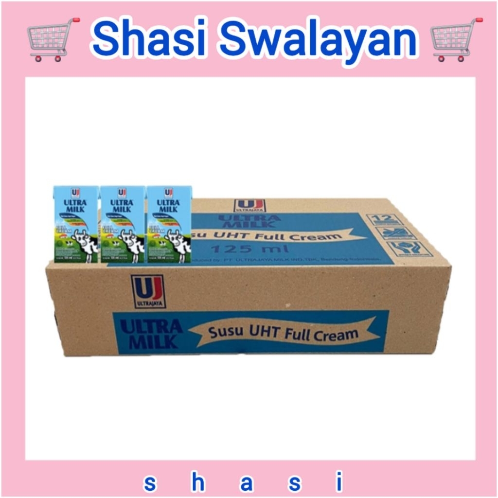 Ultra Milk Fullcream 1 Dus Karton 40 Pcs X 125 Ml  - Ukuran Kecil Susu UHT