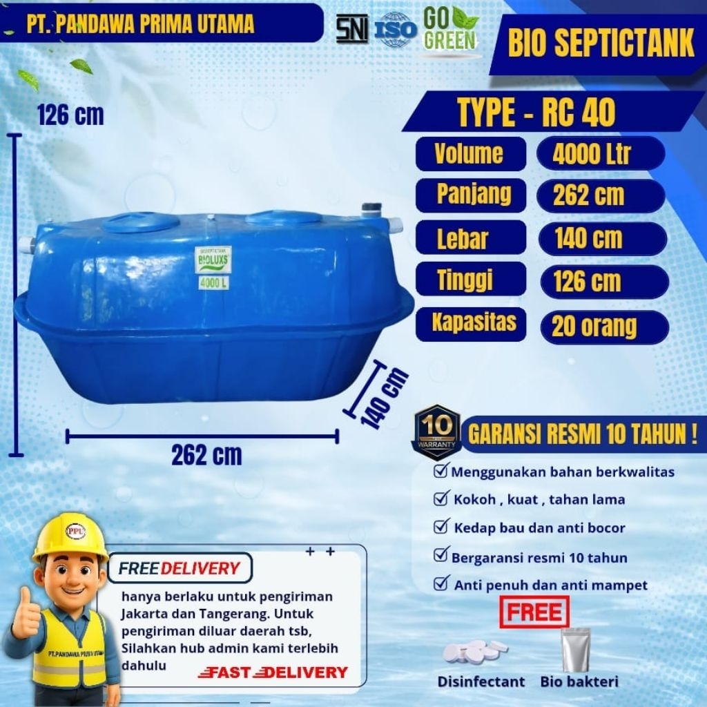 Septictank bio 4000 Liter , Bio luxs, biotech, biofil Type RC 4000 Liter