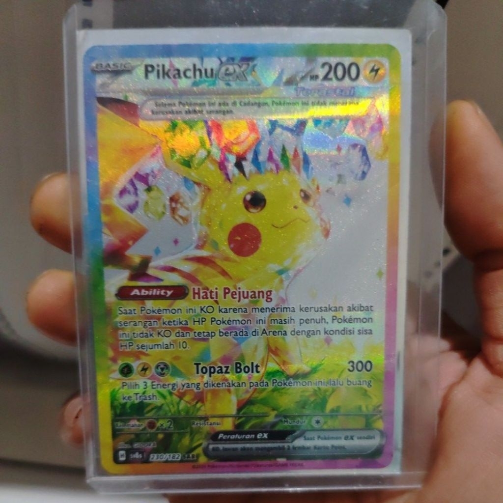Pikachu ex SAR terastal sv8s Pokemon card