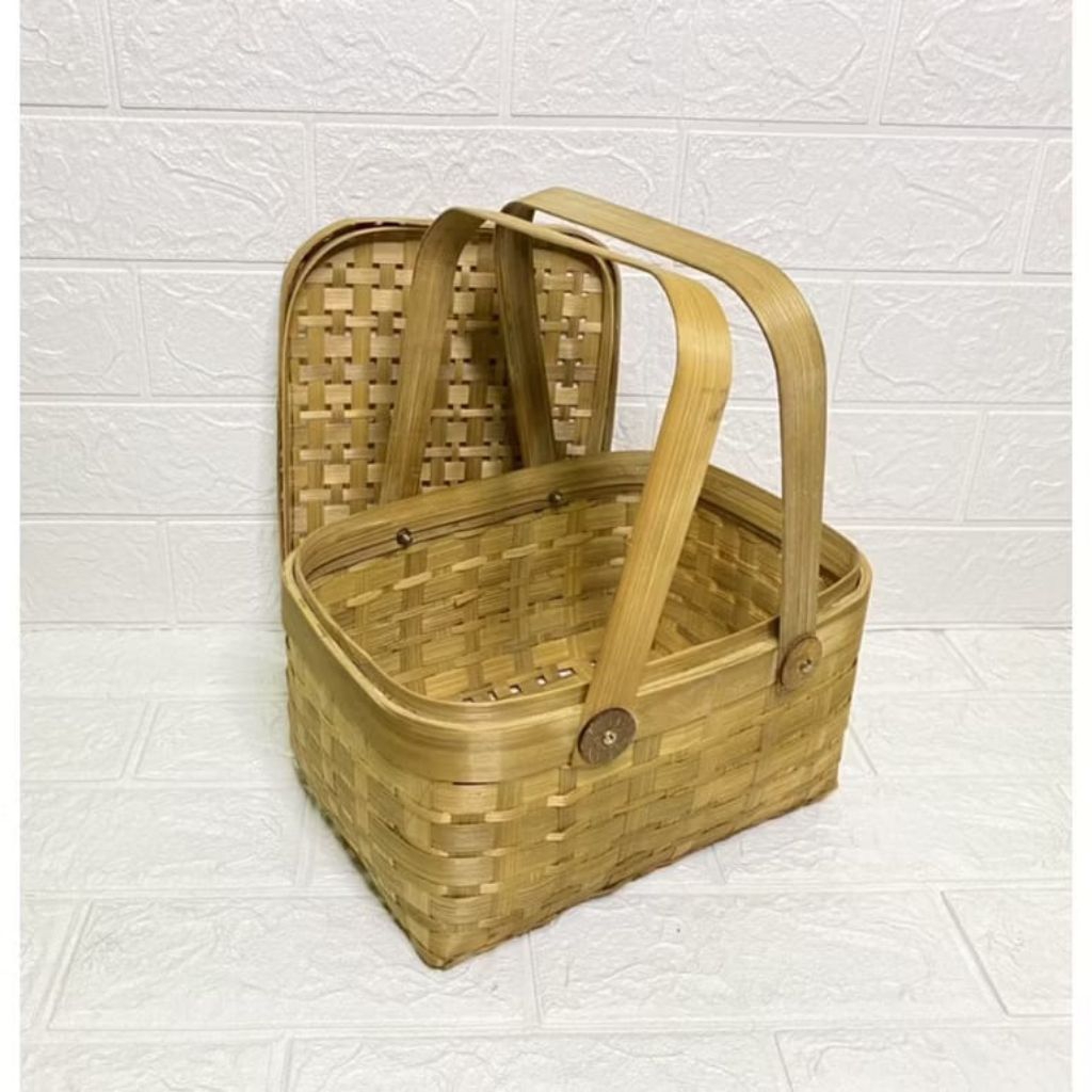 (25x15) Keranjang Bambu | Box Bambu Oval | Hampers Bambu | Box Hantaran
