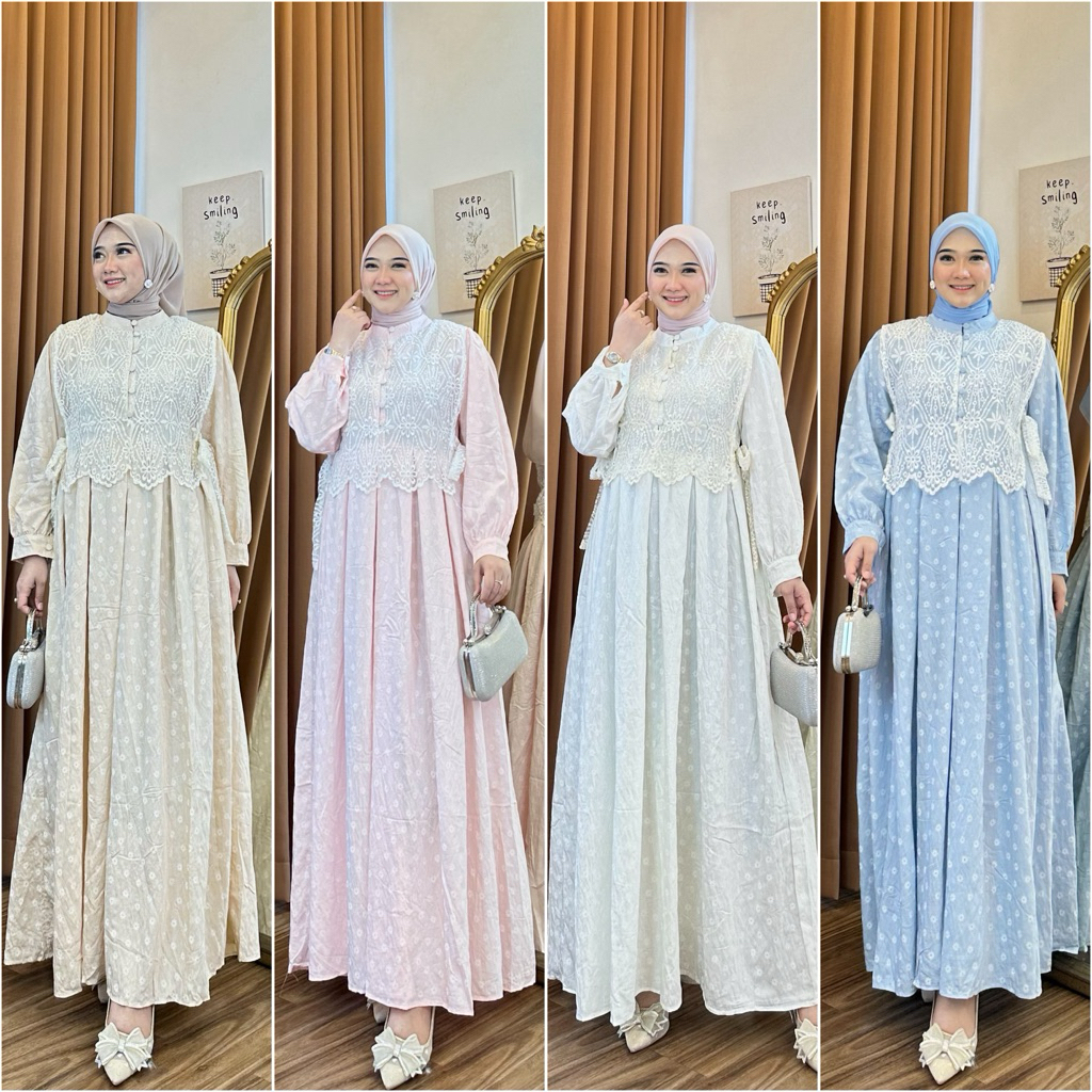 Puspa Dress Gamis Dress Cantik