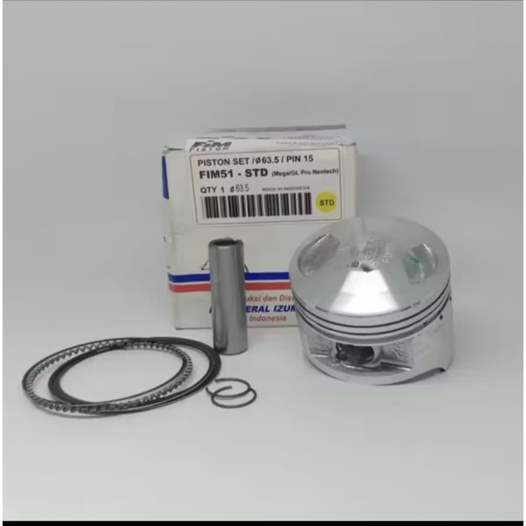 Piston Fim-51 Megapro/Gl Pro Neotech Set Ring Piston Megapro 64 64.5 65 65.5 66 Dan Pen KC_KC RACING