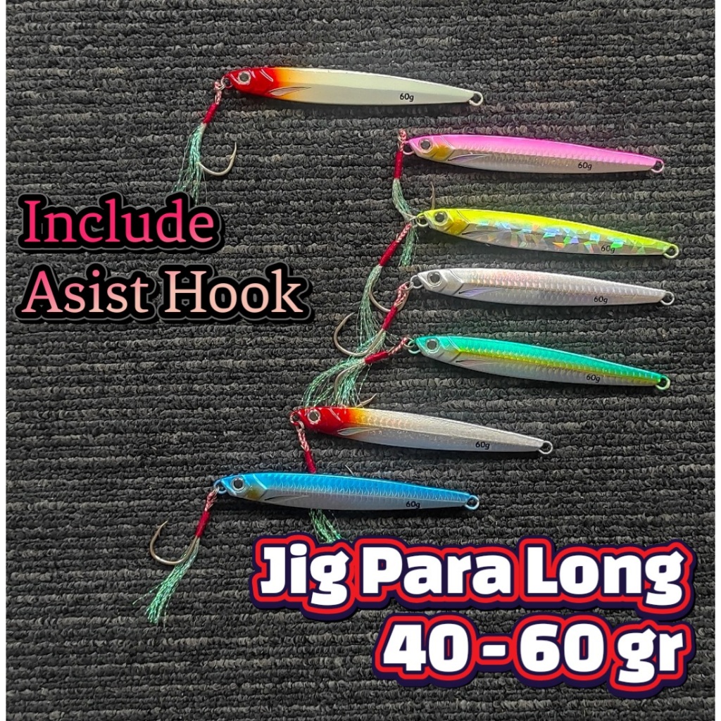 METALJIG JIGPARA LONG 40-60GRAM UMPAN MANCING JIG PARA UMPAN MANCING LAUT JIGGING