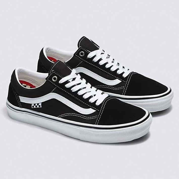 Vans Oldskool Skate Pro Black White 100% Original Sepatu Skateboarding