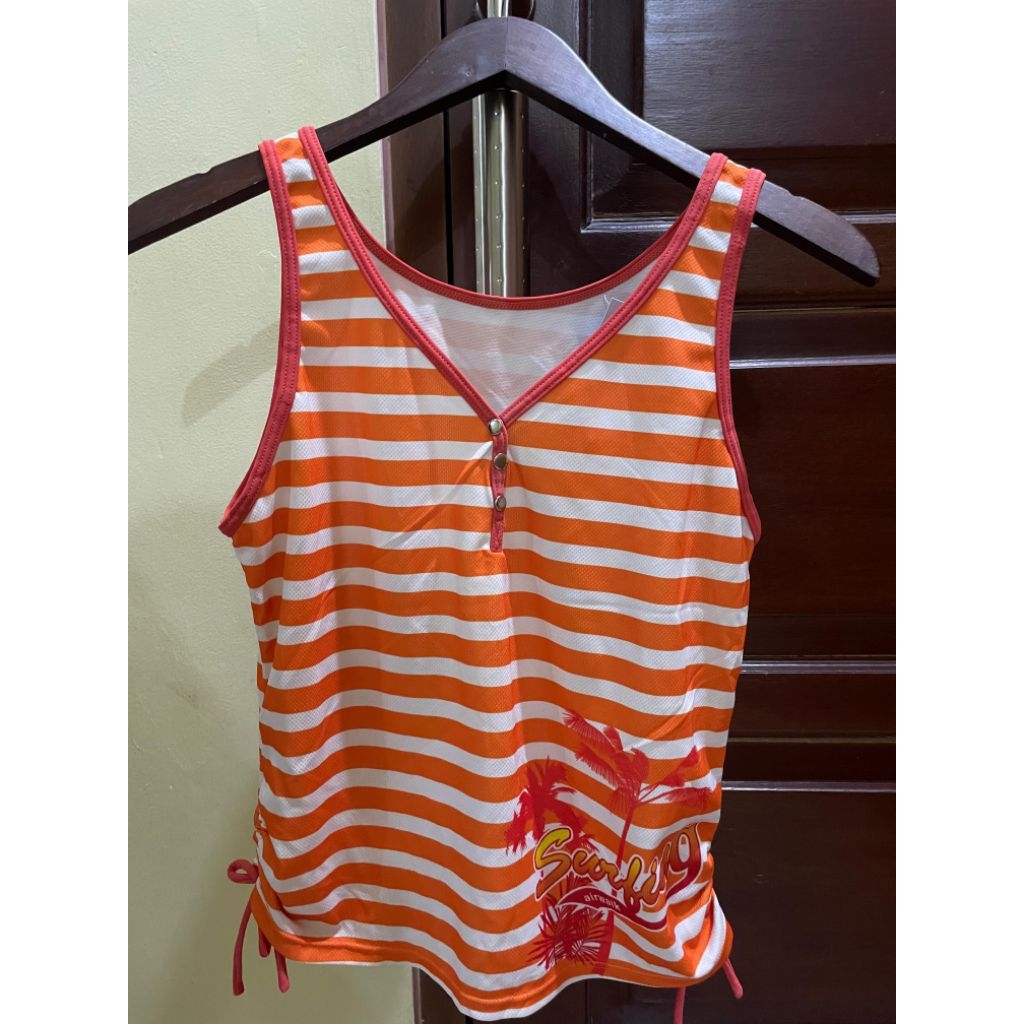 orange summer beach y2k tanktop camisole 2000's