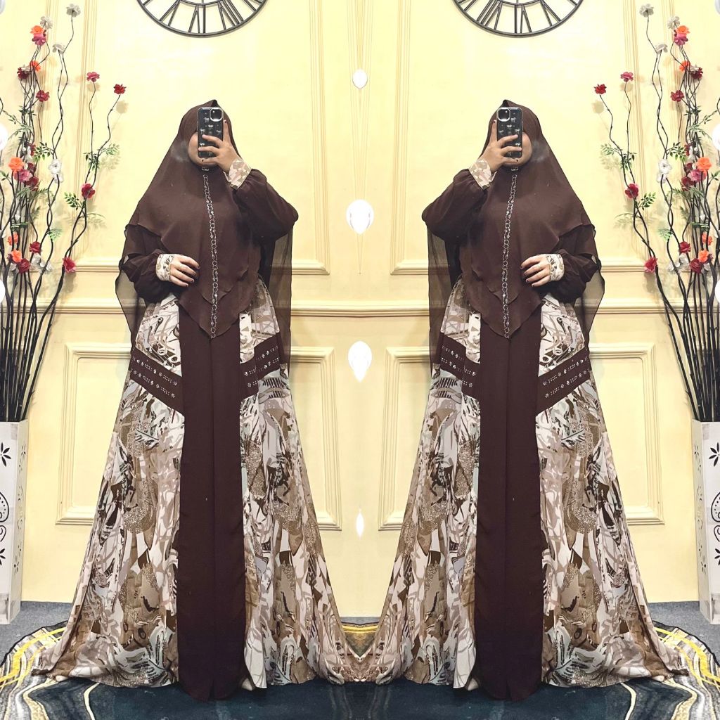 SUPER JUMBO LD 130CM GAMIS CERUTY BABYDOLL PREMIUM GAMIS MOTIF CERUTY BABYDOL MUSLIM