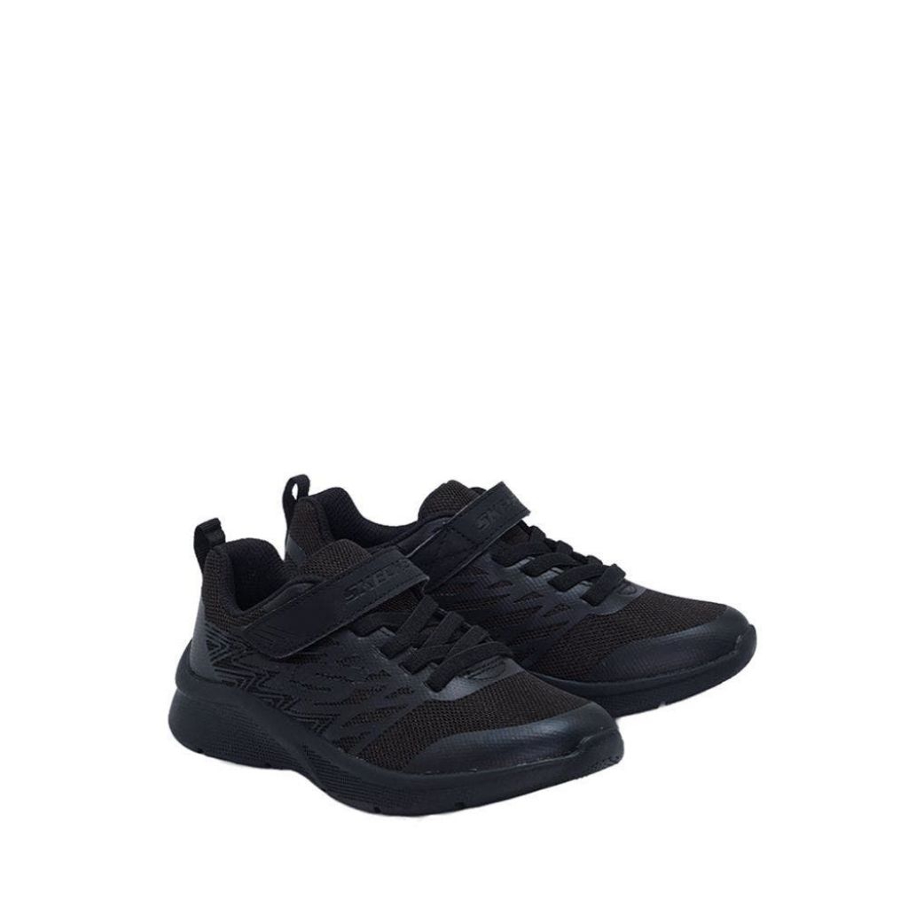 Sepatu Skechers Microspec KIDS Lifestyle FULL BLACK BTS Shoes - Black Original SKE302617LB