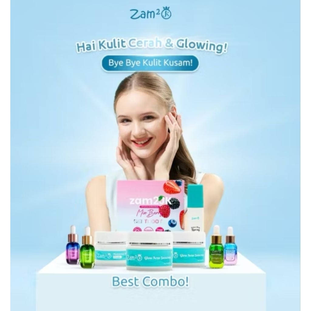 Satuan day krim skincare zamzam original biru