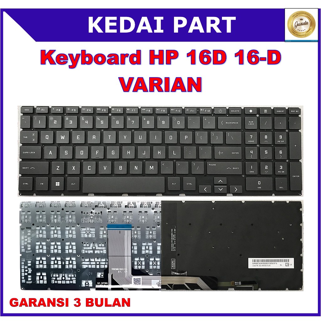 Keyboard HP Victus 16D 16-D 16-S0076NR 16-S0095AX  16-R0073CL 16-R1005NS 16-D0179TX Backlight