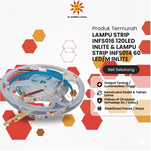 LAMPU STRIP INFS016 120LED INLITE & LAMPU STRIP INFS014 60 LED/M INLITE