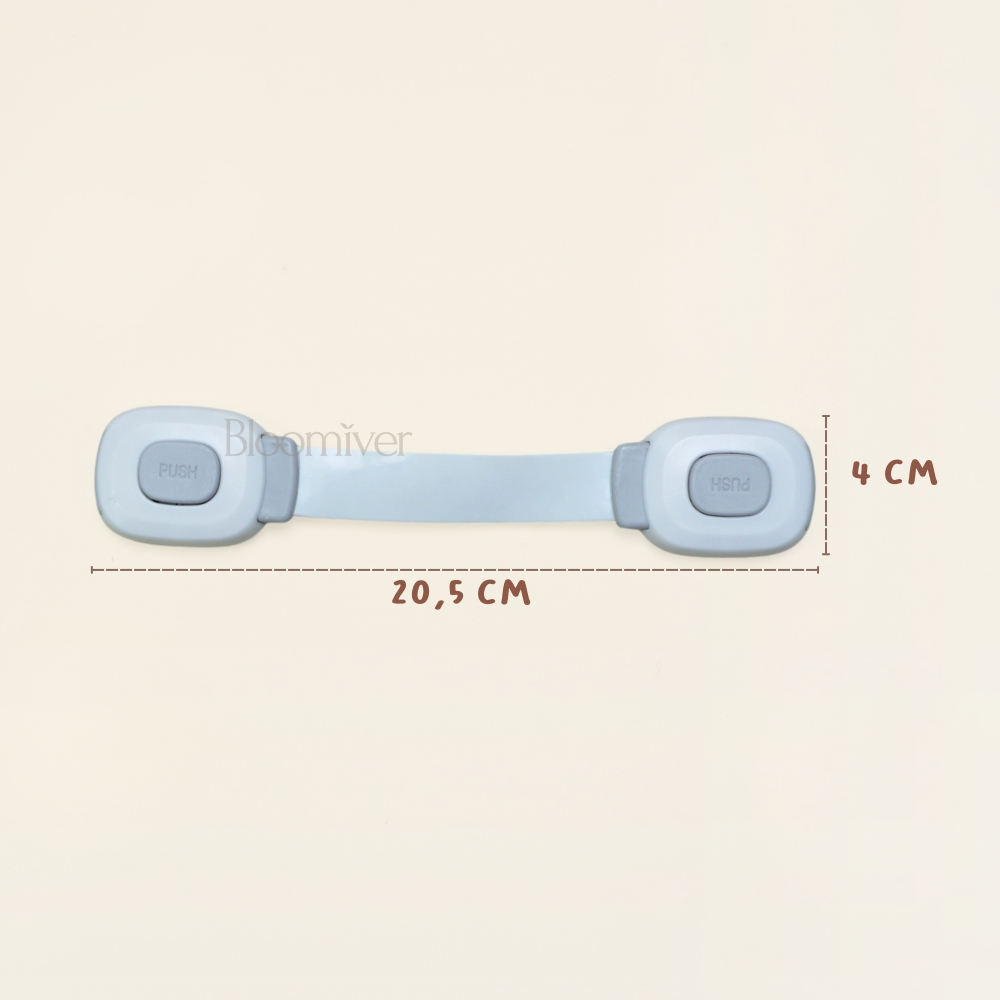 Bloomiver Baby Safety Lock - Grey | Kunci Lemari Anak | Kunci Pengaman Bayi | Kunci Lemari Es