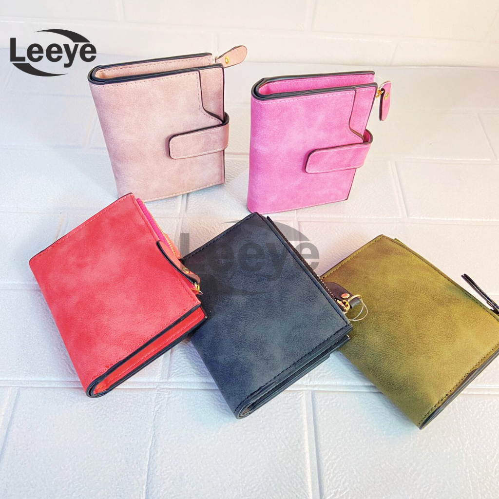 Leeye - DOMPET BAELLERRY WANITA ORIGINAL KECIL LIPAT PREMIUM MURAH KULIT MARSALA KOREA ABG FASHION R