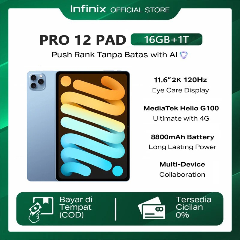 [Free Mouse Keyboard] Infinixs Baru Tablet PC Pad Pro 12 Asli Baru 11.6 Inci 5G Tablet Android 16GB+