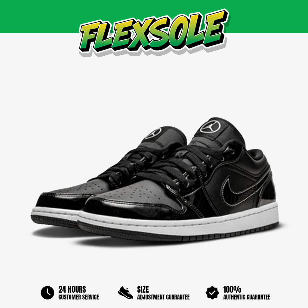 Nike Air Jordan 1 Low SE Black Patent Carbon Allstar All Star Black White Authentic